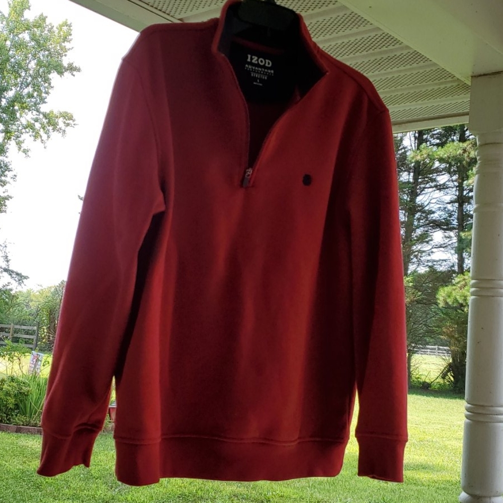 Izod 1/4 zip pull over sweater sweatshirt